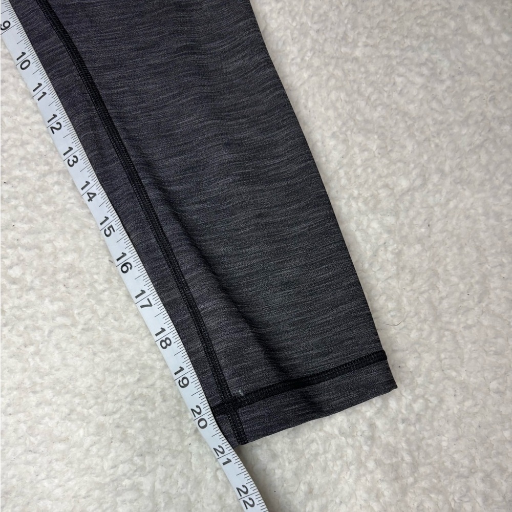 Lululemon Women Heather Gray Wunder Under High Rise Crop Leggings - Picture 8 of 11